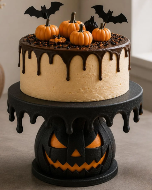 Halloween Jack-o'-Lantern Cake Stand