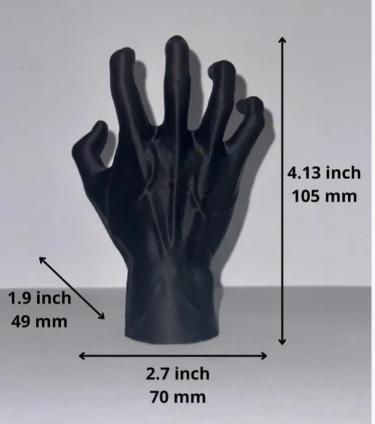 Creepy hand wall holder dimensions 2.7x1.9x4.13 inch