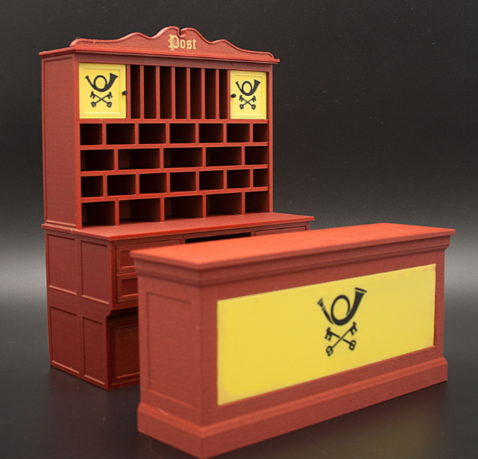 Miniature post office cabinet additional angle