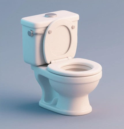 1:12 Scale Miniature Toilet with Working Lid & Seat
