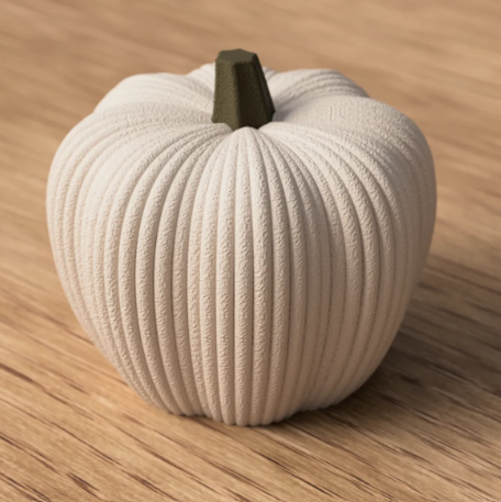 Ribbed Pumpkin Decoration Set – 3D Printed Modern Minimalist Autumn Decor