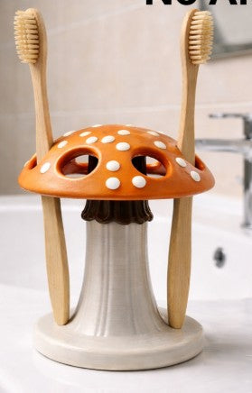 Mushroom Toothbrush Holder – 3D Printed Toadstool Bathroom Decor
