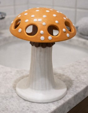 Mushroom Toothbrush Holder – 3D Printed Toadstool Bathroom Decor