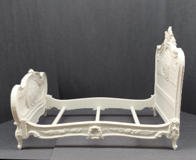 French Rococo Miniature Queen Bed Frame