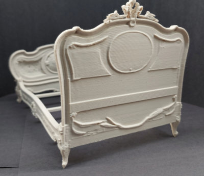 French Rococo Miniature Queen Bed Frame