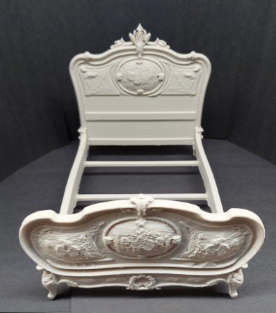 French Rococo Miniature Queen Bed Frame