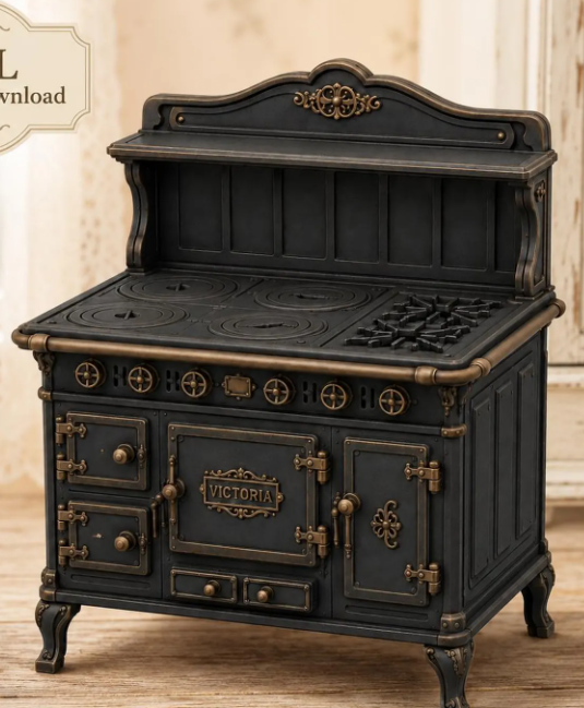 Victoria antique cast iron stove painted inspiration