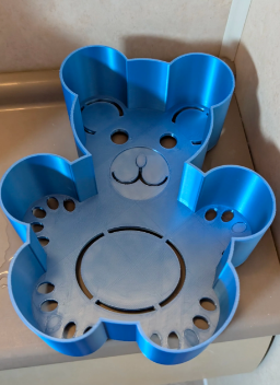 Beary-Dry Bear-Shaped Bath Toy Bin – 3D Printed Self-Draining Organizer