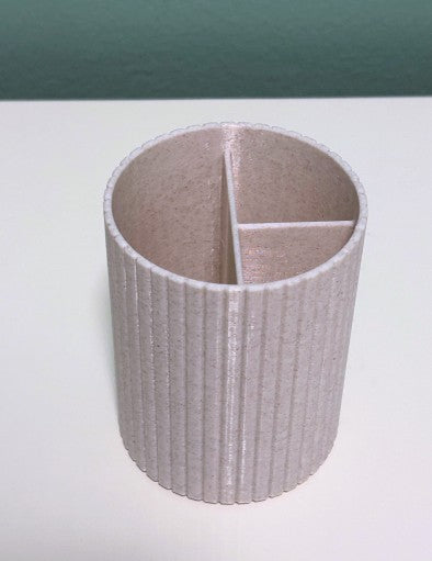 Modular Bathroom Organizer Set – 3D Printed Ribbed Bathroom Decor