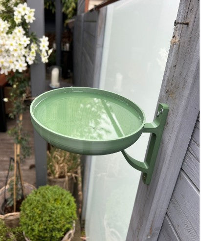 Wall-Mount Bird Bath with Removable Bowl – 3D Printed