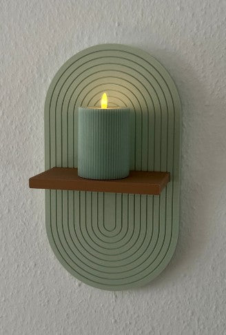 Boho Rainbow Arch Wall Shelf – 3D Printed Floating Shelf