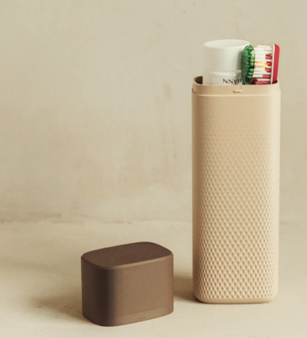 Bathroom Container Family Set – 3D Printed Diamond Pattern Organizers with Lids