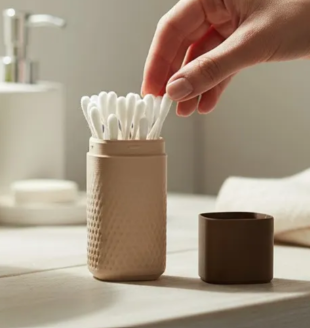 Bathroom Container Family Set – 3D Printed Diamond Pattern Organizers with Lids
