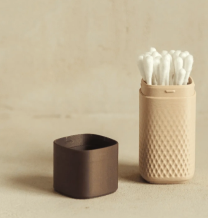 Bathroom Container Family Set – 3D Printed Diamond Pattern Organizers with Lids