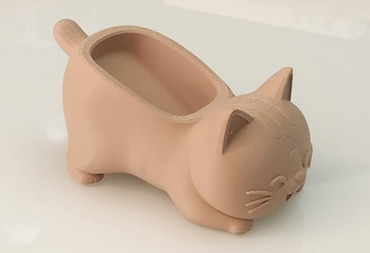 Cat-Shaped 3D Printed Soap Dish with Drain Hole