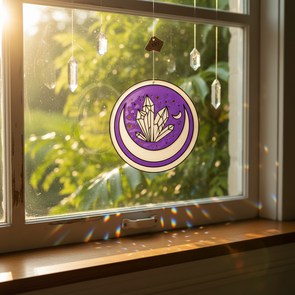 Crystal Moon Sun Catcher Lifestyle