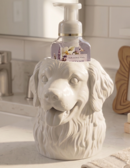 Golden Retriever Soap Dispenser Holder – 3D Printed Bathroom Decor