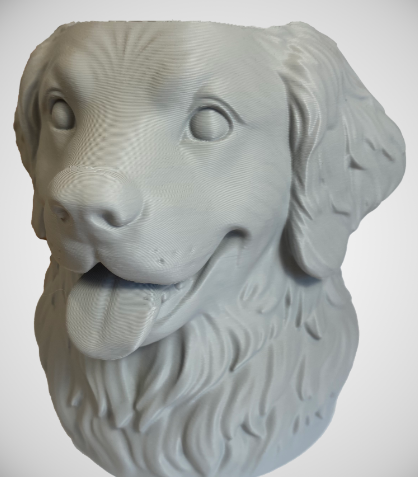 Golden Retriever Soap Dispenser Holder – 3D Printed Bathroom Decor