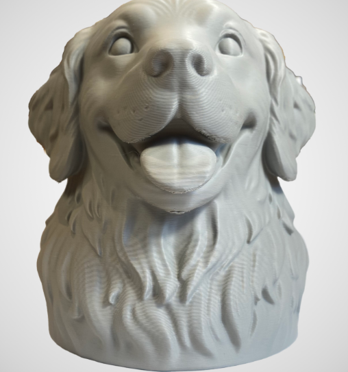 Golden Retriever Soap Dispenser Holder – 3D Printed Bathroom Decor