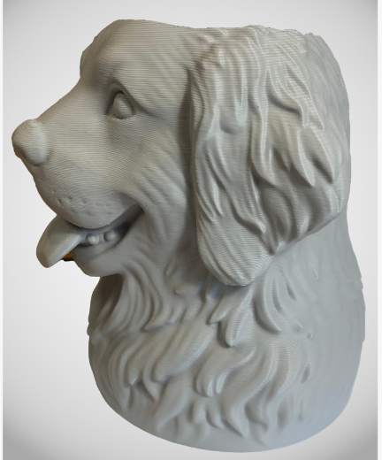 Golden Retriever Soap Dispenser Holder – 3D Printed Bathroom Decor
