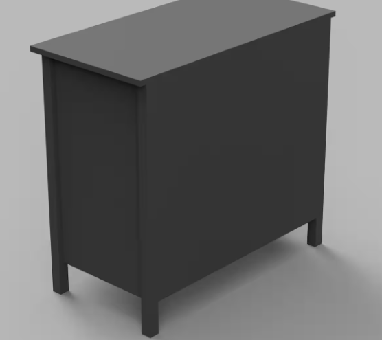 3-Drawer Dresser | 1:12 Scale Dollhouse Miniature