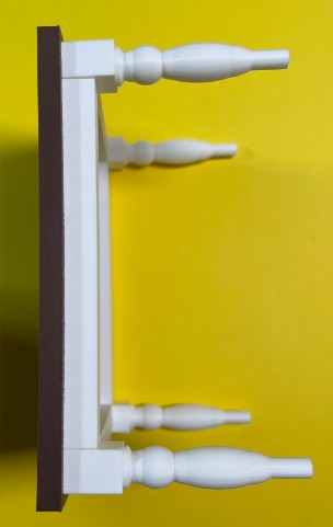 1:12 Scale Rustic Miniature Dining Table & Chair Set