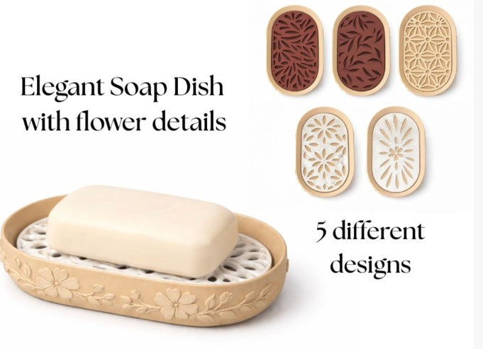 Elegant Soap Dish with Decorative Top – 3D Printed
