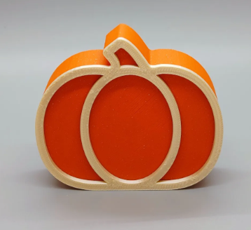 Pumpkin spice latte cup decoration in red with pumpkin sleeve