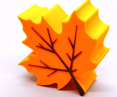 Chunky orange pumpkin decoration, front view