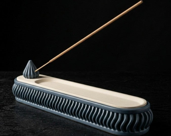 Wave Incense Tray & Storage Holder – 3D Printed Boho Mystic Decor