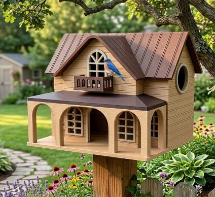 Meadowview Manor Luxury Architectural Birdhouse – 3D Printed
