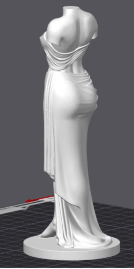 Draped in Grace – 3D Printed Feminine Figure Sculpture | The Boudoir