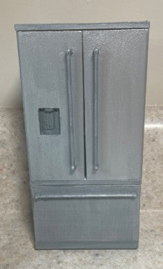 1:12 Scale Miniature Side-by-Side Refrigerator with Bottom Freezer
