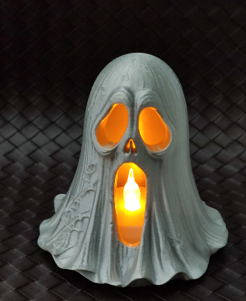 Phantom Veil ghost tealight holder - white