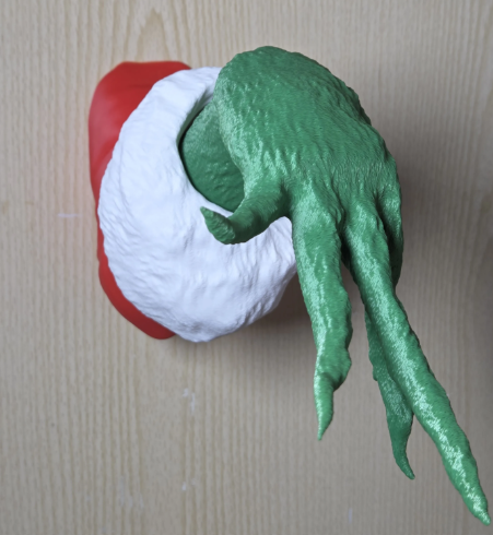 Grinch Hand Wall Mount - 3D Printed Christmas Decor