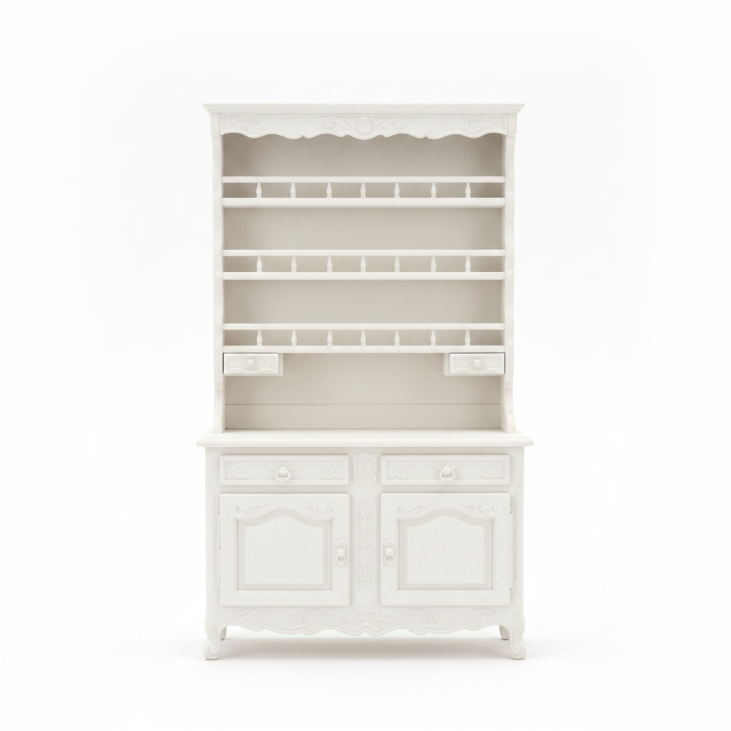 French Provincial Hutch - front view white background