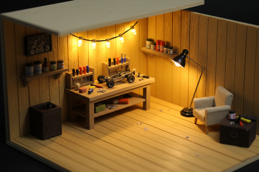 Realistic Wood Planks - miniature workshop lifestyle scene
