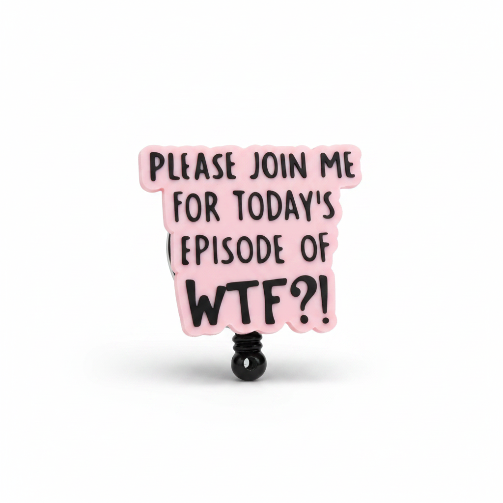 WTF badge reel white background