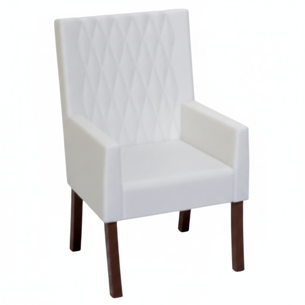1:12 scale dollhouse miniature armchair on white background