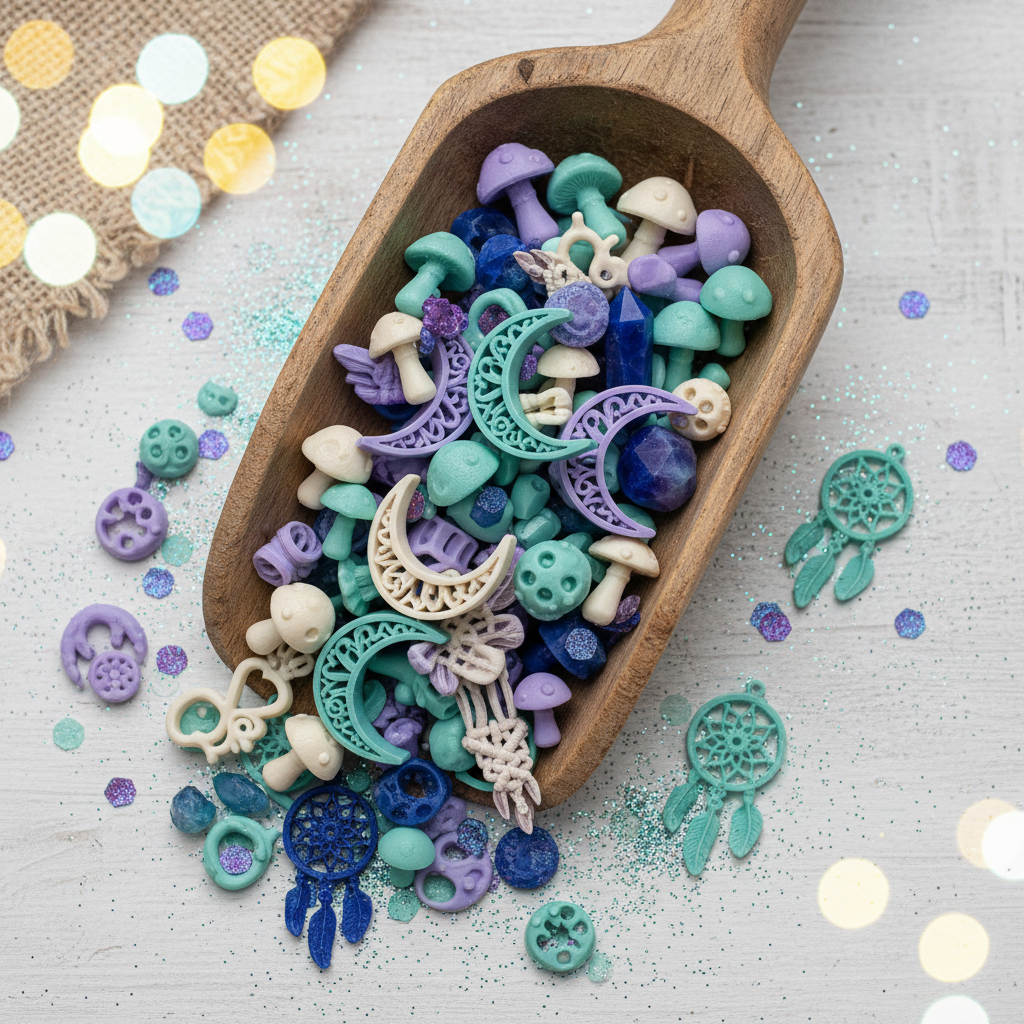 A magical boho mystery scoop overflowing with 3D printed treasures