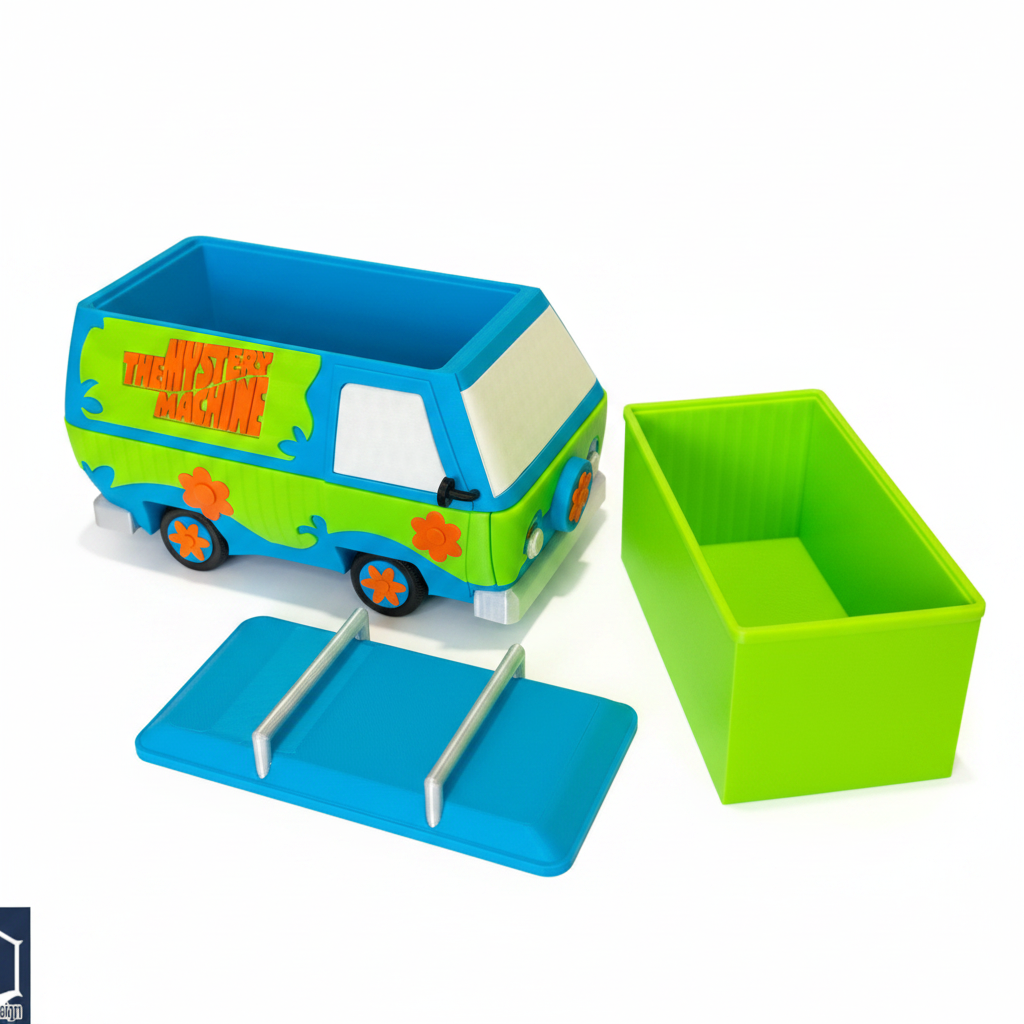 Mystery Machine Candy Box - lid removed white background