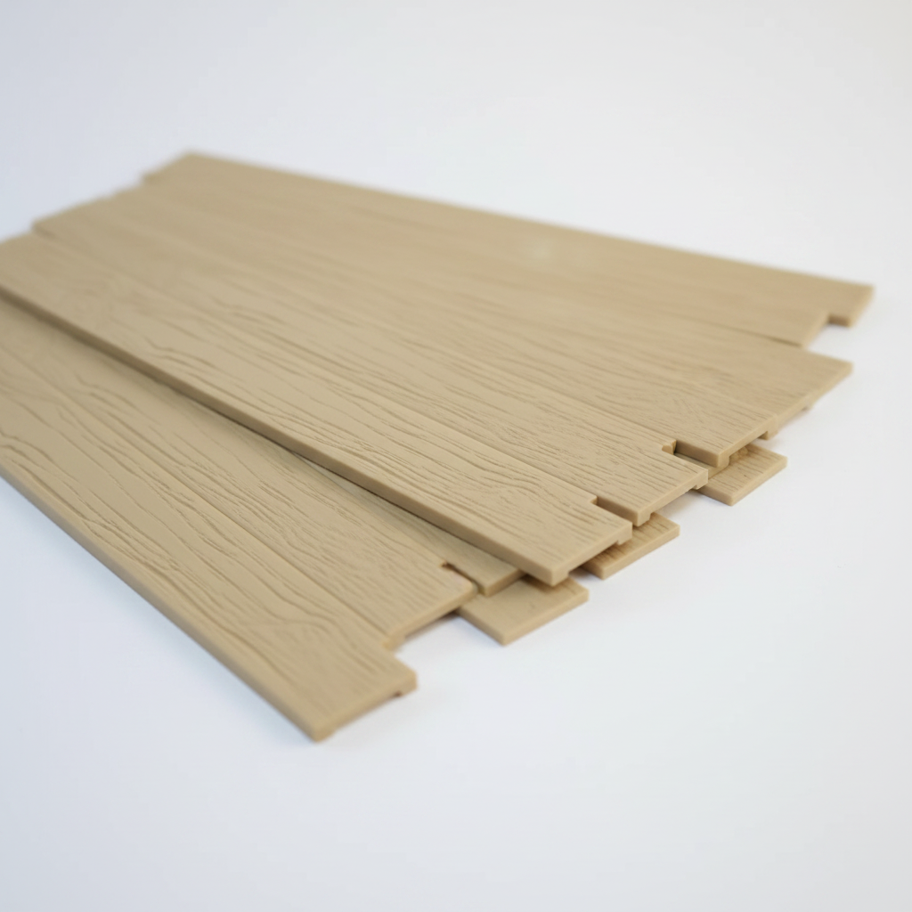 Realistic Wood Planks - white background studio shot full set