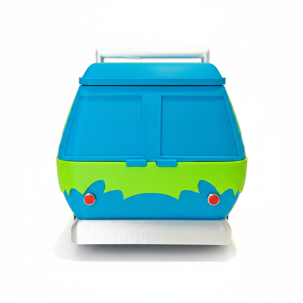 Mystery Machine Candy Box - rear view white background