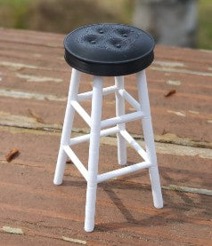 1:12 Scale Kitchen Island & Bar Stool Set — 3D Printed Dollhouse Furniture