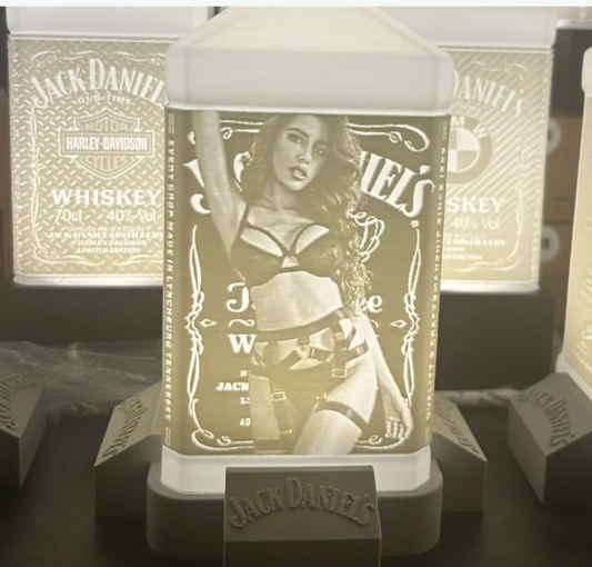 Jack Daniel's Lithophane Night Light – 3D Printed Whiskey Bottle Lamp