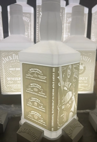 Jack Daniel's Lithophane Night Light – 3D Printed Whiskey Bottle Lamp