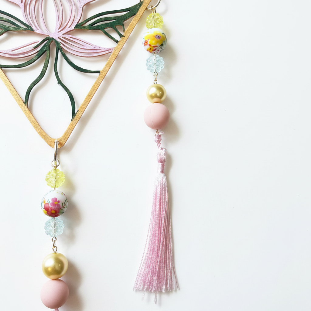 Lotus Dreamcatcher Hanger Detail