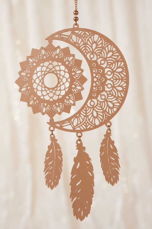 Mandala Sun & Moon Dream Catcher – 3D Printed
