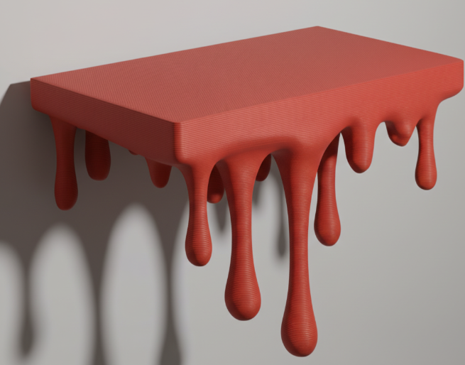 Melting Wall Shelf – 3D Printed Dripping Design
