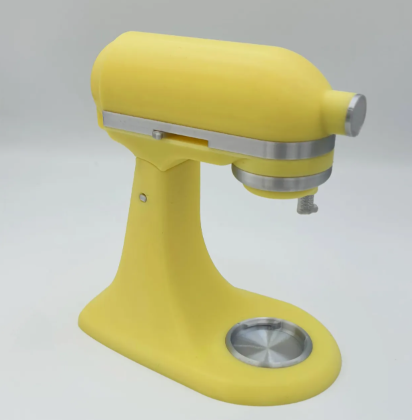 1:12 scale yellow KitchenAid mixer side view
